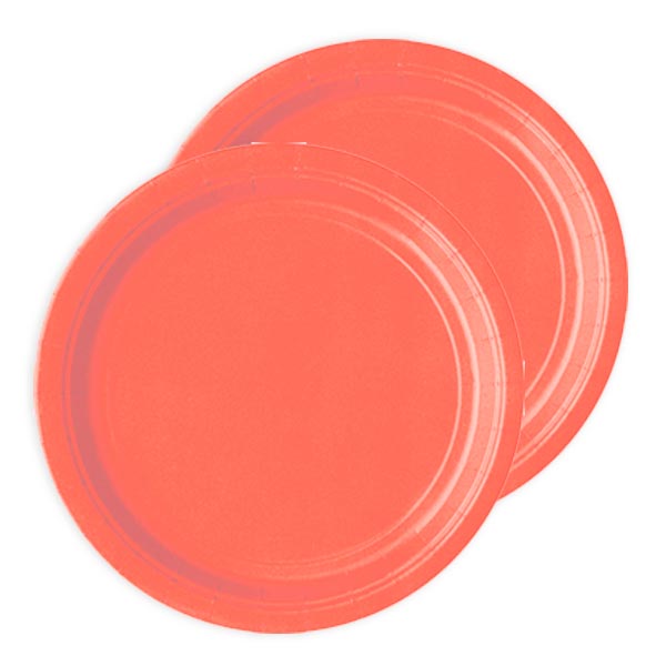 Partyteller einfarbig rot, 8 Stück rote Pappteller für Einweggeschirr, 18 cm Partyteller einfarbig rot, 8 Stück rote Pappteller für Einweggeschirr, 18 cm von Unique