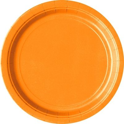 Partyteller orange, 23 cm groß, 8 Einwegteller für viele Zwecke Partyteller orange, 23 cm groß, 8 Einwegteller für viele Zwecke von Unique