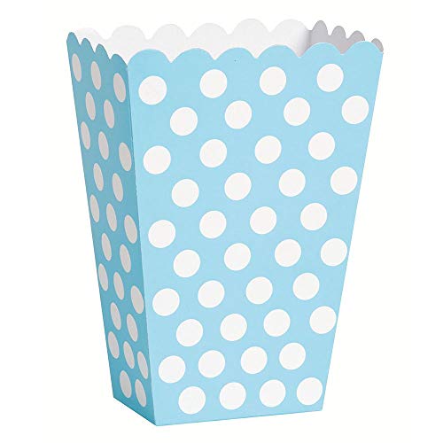 Popcorn Schachteln mit Pünktchenmuster - Hellblau - 8er-Pack Popcorn Schachteln mit Pünktchenmuster - Hellblau - 8er-Pack von Unique