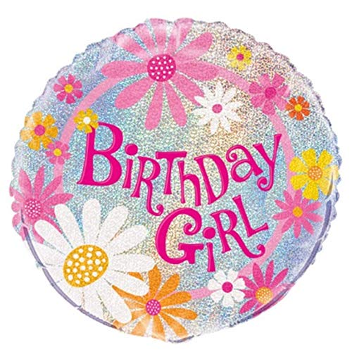 Prismatischer Geburtstags-Folien-Luftballon - 45 cm - "Birthday Girl" Prismatischer Geburtstags-Folien-Luftballon - 45 cm - "Birthday Girl" von Unique