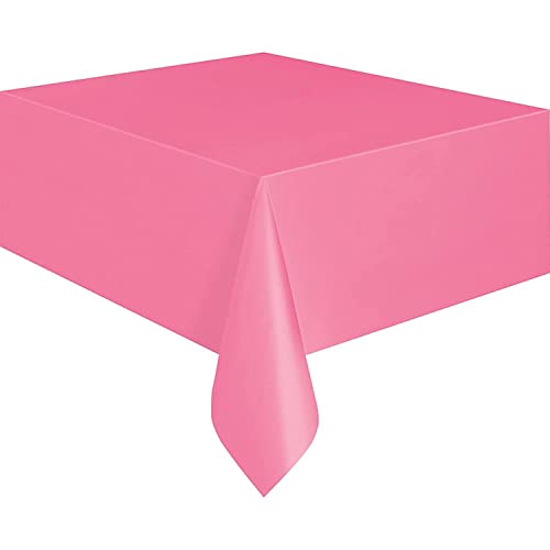 Rechteckige Kunststoff-Tischdecke, 137,2 x 274,3 cm, Elegantes Design und Premium-Qualität, ideal für Partys, Veranstaltungen und den täglichen Gebrauch, Hot Pink, 1 Stück von Unique