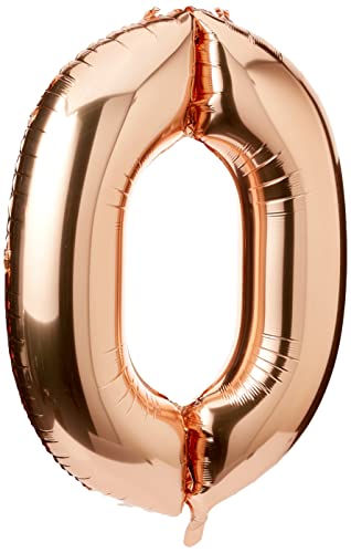 Riesenzahl 0 Luftballon - 86 cm - Roségold Riesenzahl 0 Luftballon - 86 cm - Roségold von Unique