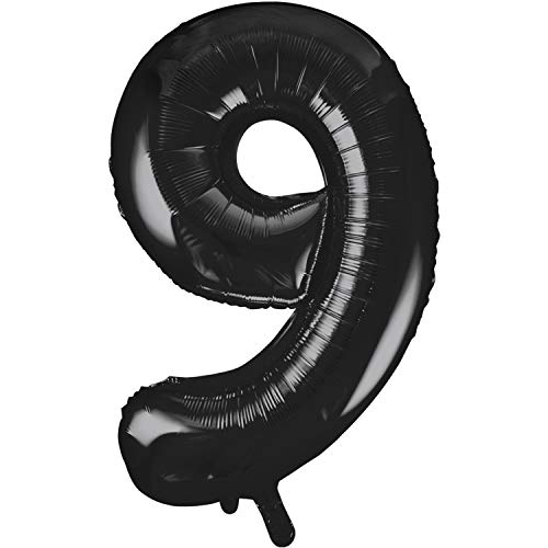 Riesenzahl 9 Luftballon - 86 cm - Schwarz Riesenzahl 9 Luftballon - 86 cm - Schwarz von Unique