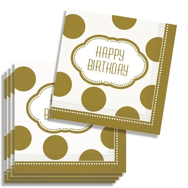 Servietten groß, Goldene Zeiten, 16er Pack, 33cm, Papierservietten Servietten groß, Goldene Zeiten, 16er Pack, 33cm, Papierservietten von Unique