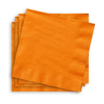 Servietten in Orange 20 Stk., 25cm, kleine Papierservietten, tolle Farbe von Unique