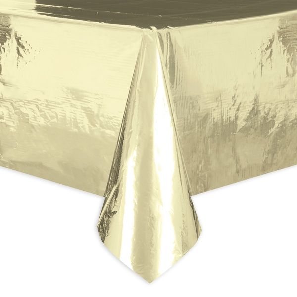 Tischdecke, metallic gold, aus Folie, wasserabweisend, 1 Stück von Unique