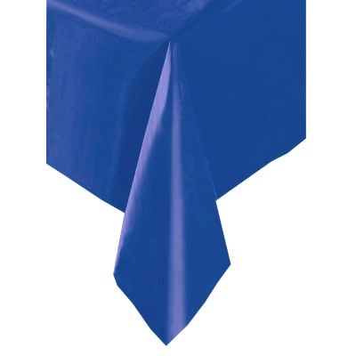 Tischdecke einfarbig blau 137x274cm, Folientischdecke für alle Feiern von Unique