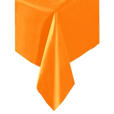 Tischdecke orange, Folie 1,4 × 2,7 m, eindrucksvolle Partytischdecke von Unique