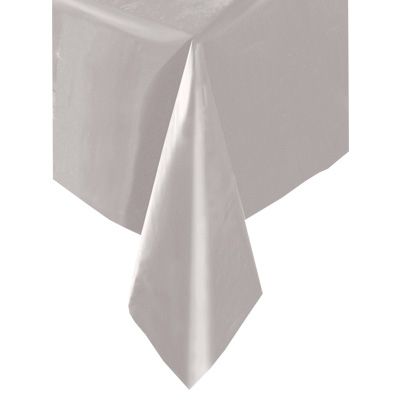 Tischdecke silbern Folie 137×274cm, universell einsetzbare Tischdeko Tischdecke silbern Folie 137×274cm, universell einsetzbare Tischdeko von Unique