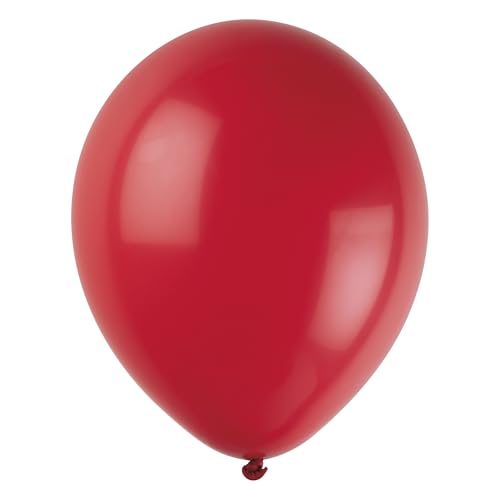 Unique 14717 Latex-Luftballons, 30 cm, rote Farbe, 50 Stück (1 Stück) von Unique