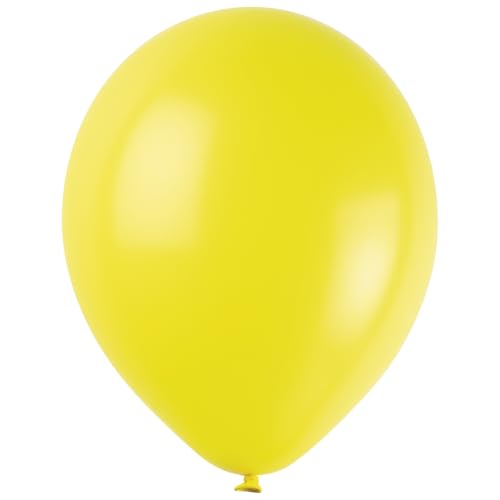 Unique 14719 Latex-Luftballons, 30 cm, Gelb, 50 Stück (1 Stück) von Unique