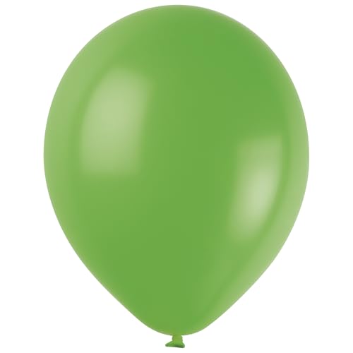 Unique 14720 Latex-Luftballons, 30 cm, Limettengrün, 50 Stück (1 Stück) von Unique