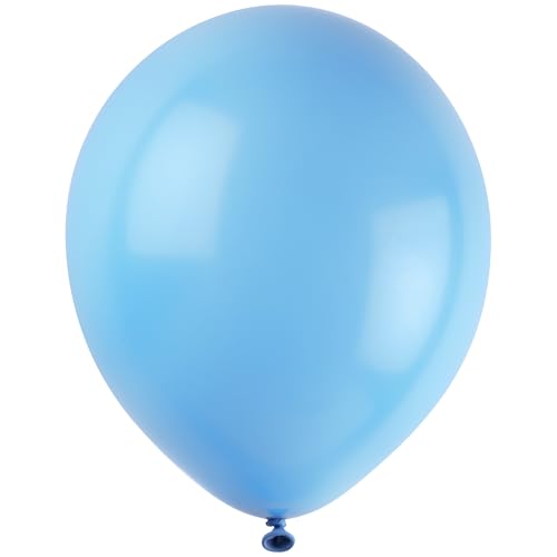 Unique 14727 Latex-Luftballons, 30 cm, hellblau, 50 Stück (1 Stück) von Unique
