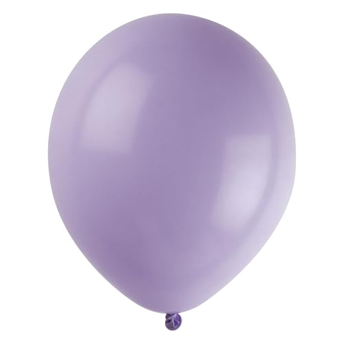 Unique 14729 Latex-Luftballons, 30 cm, Lavendelfarben, 50 Stück (1 Stück) von Unique