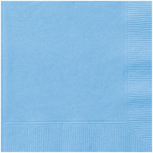 Unique 20 Grosse Servietten hellblau 33 x 33 cm von Unique