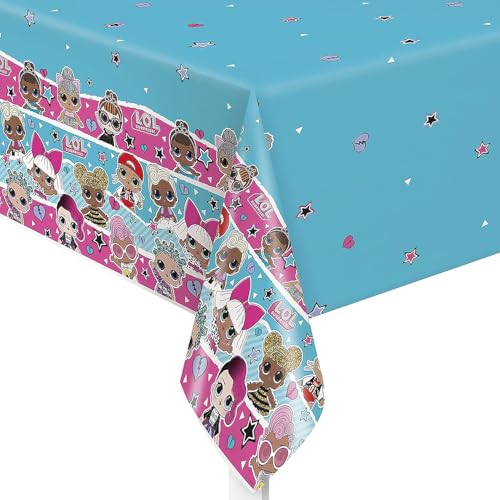 Unique 20903 LOL Surprise Plastiktischdecke-2,13 m x 1,37 m Party, Druck, Mehrfarbig, 83.9 x 53.9 inch (Rectangular) Unique 20903 LOL Surprise Plastiktischdecke-2,13 m x 1,37 m Party, Druck, Mehrfarbig, 83.9 x 53.9 inch (Rectangular) von Unique