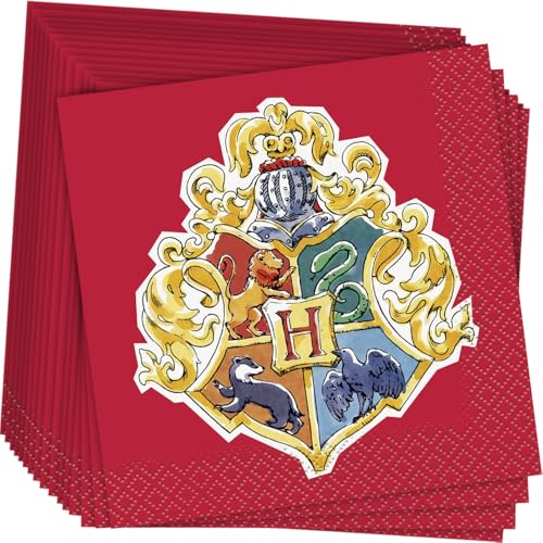 Unique 23561 Harry Potter Papierservietten-13 cm Party-Packung mit 16, Multicolour von Unique