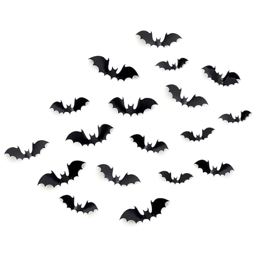 Unique 23755 Wanddekorationsset mit fliegendem Fledermaus – Halloween-Party, Schwarz von Unique