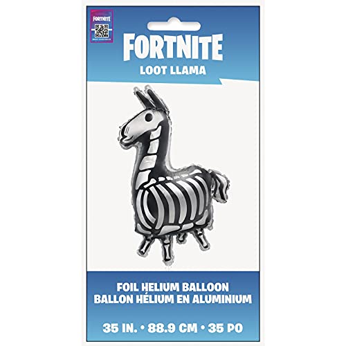 Unique 24718 Riesen Lama Ballon-91 cm- Fortnite Party, White, Large von Unique