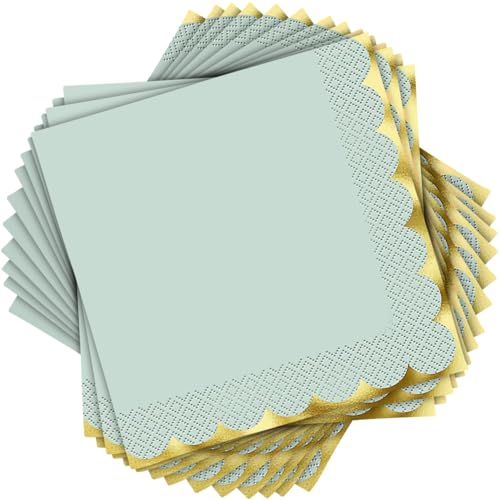 Unique 28832 Foliengeprägte Papierservietten – 16,5 cm – Pastell-Eiscreme-Sommerparty – 16 Stück (1 Packung), Multicolour von Unique