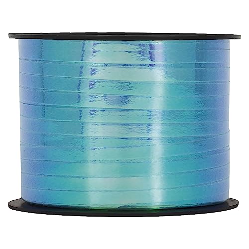 Unique 48634 Geschenkband – 228 m – Blau Schillernde Farbe – 1 Stück (1 Packung), Blue Iridescent von Unique