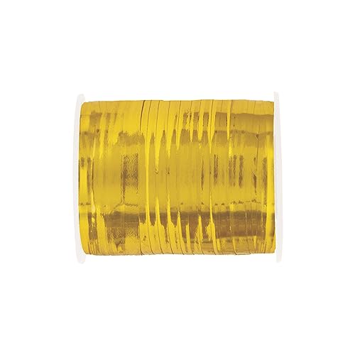 Unique 48637 Geschenkband – 45,5 m – Klassische Goldfarbe – 1 Stück (1 Packung), Einfarbig, Classic Gold von Unique