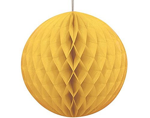 Unique 64251 Tissue Paper Wabenball aus Seidenpapier-20 cm-Gelb, Yellow Unique 64251 Tissue Paper Wabenball aus Seidenpapier-20 cm-Gelb, Yellow von Unique