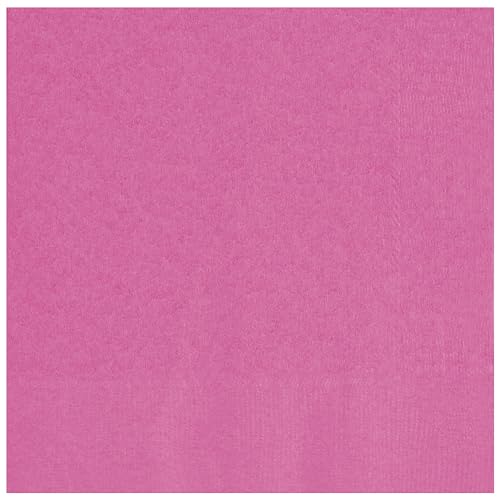 Unique 80282 - Papierservietten – 16,5 cm – Dunkelrosa Farbe – 50 Stück (1 Stück) von Unique