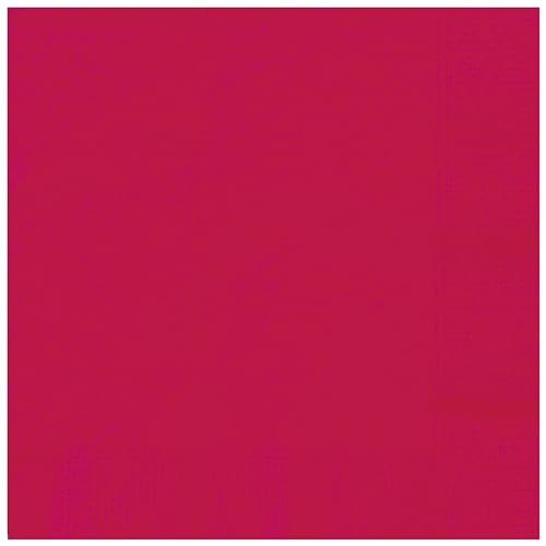 Unique 80371 Papierservietten – 13 cm – Rote Farbe – 20 (1 Stück), Red von Unique