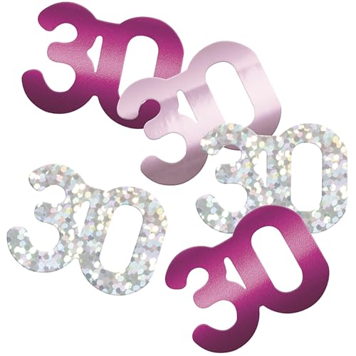 Unique 80573 Folien-Konfetti, 30. Geburtstag, 14 g, glitzernd, Rosa, 1 Stück Unique 80573 Folien-Konfetti, 30. Geburtstag, 14 g, glitzernd, Rosa, 1 Stück von Unique