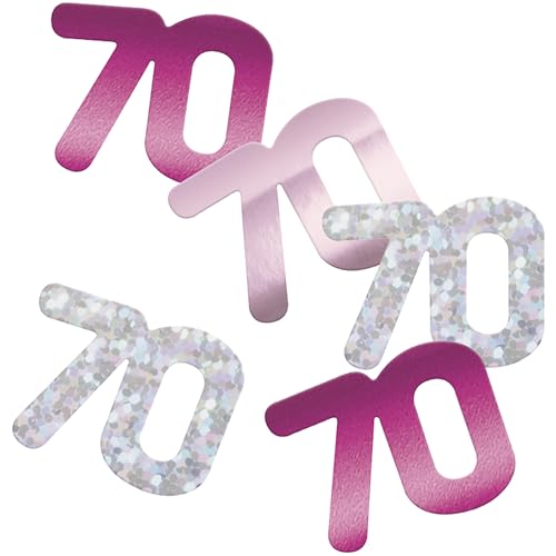 Unique 80577 Folien-Konfetti, 70. Geburtstag, 14 g, glitzernd, Rosa, 1 Stück Unique 80577 Folien-Konfetti, 70. Geburtstag, 14 g, glitzernd, Rosa, 1 Stück von Unique