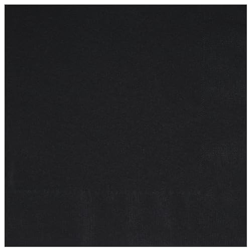 Unique 80772 - Papierservietten – 16,5 cm – Schwarze Farbe – 50 Stück (1 Stück) von Unique