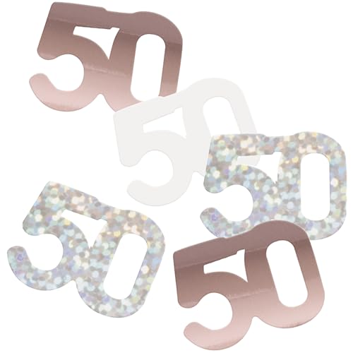 Unique 81975 Folien-Konfetti zum 50. Geburtstag, 14 g, glitzernd, rotgold, 1 Stück Unique 81975 Folien-Konfetti zum 50. Geburtstag, 14 g, glitzernd, rotgold, 1 Stück von Unique