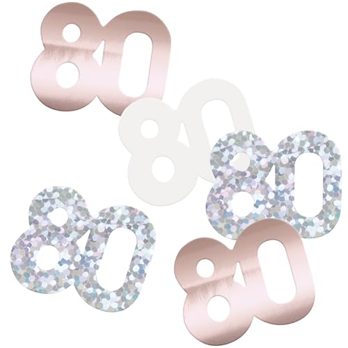 Unique 81978 Folien-Konfetti, 80. Geburtstag, 14 g, glitzernd, Roségold, 1 Stück Unique 81978 Folien-Konfetti, 80. Geburtstag, 14 g, glitzernd, Roségold, 1 Stück von Unique
