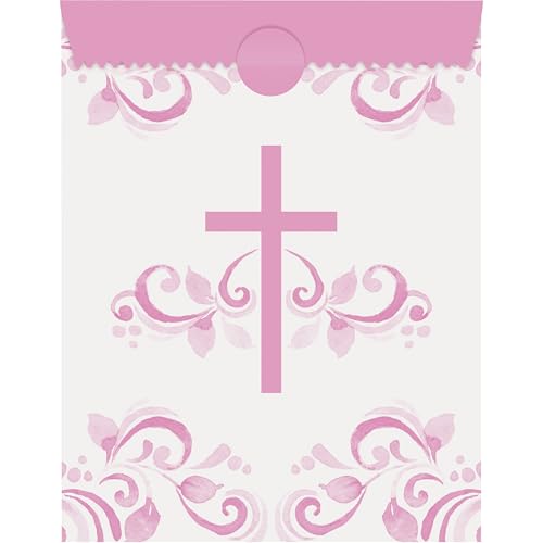 Unique 82020 Papiertüten für Leckereien, Heiliges Kreuz, religiöse Party, 8 Stück (1 Stück) von Unique