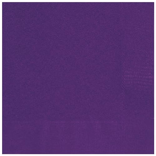 Unique 82021 - Papierservietten – 13 cm – Tiefviolette Farbe – 20 Stück (1 Stück) von Unique