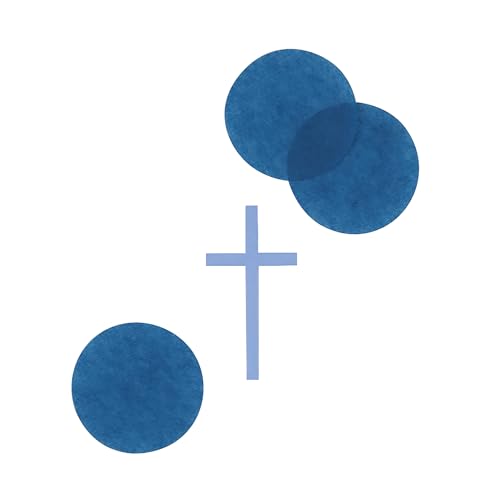 Unique 82099 Konfetti aus Seidenpapier und Papier, 14 g, blaues Heiliges Kreuz, religiöse Party, 1 Stück von Unique