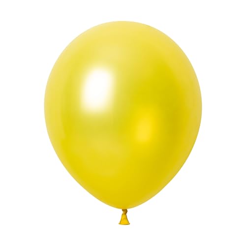 Unique 88212 Latex-Luftballons, Perlglanz, 30 cm, Gelb, 50 Stück (1 Stück) von Unique