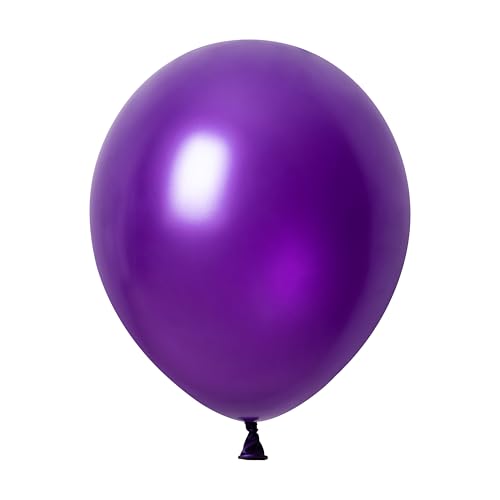 Unique 88213 Latex-Luftballons, Perlglanz, 30 cm, Violett, 50 Stück (1 Stück) von Unique