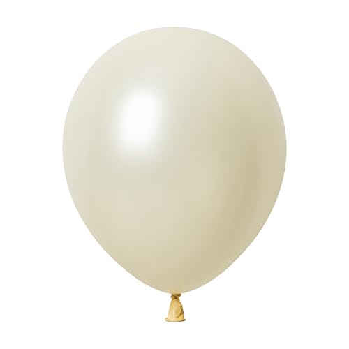 Unique 88214 Latex-Luftballons, Perlglanz, 30 cm, elfenbeinfarben, 50 Stück (1 Stück) von Unique