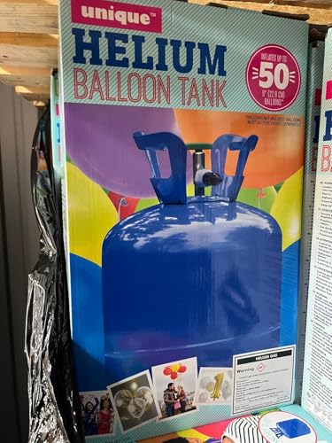 Unique Heliumballon-Tank, Kapazität 50 Luftballons, nicht brennbares Gas von Unique