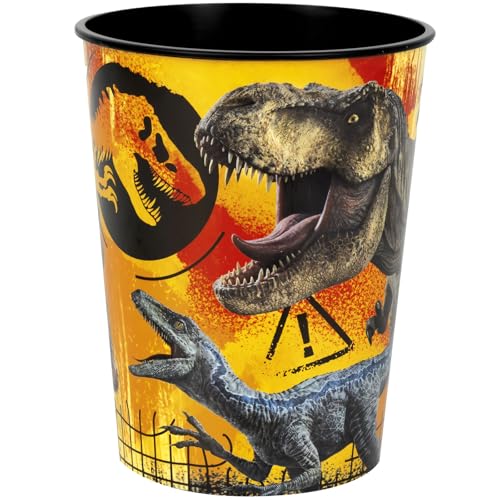 Unique Industries Mehrfarbiger Jurassic World 3 Kunststoff-Stadionbecher – 473 ml (1 Stück) | langlebiges und wiederverwendbares Trinkgeschirr – ideal für Partys, Veranstaltungen und Filmabende von Unique
