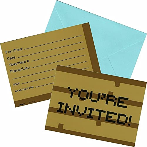 Unique Minecraft Invitations [8 Per Package] von Unique