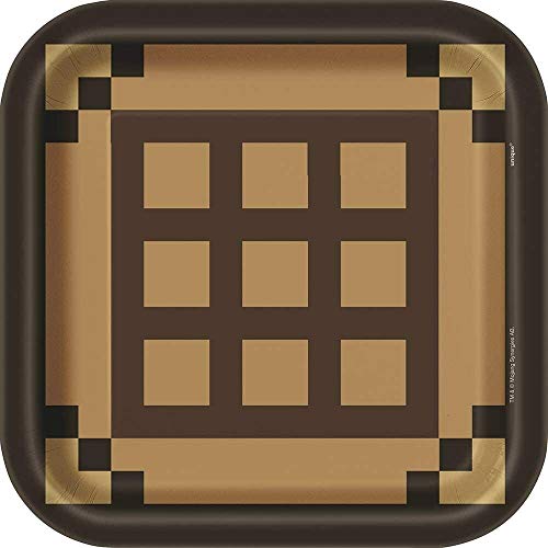 Unique Minecraft Square 9 Inch Dinner Plates [8 Per Package] von Unique