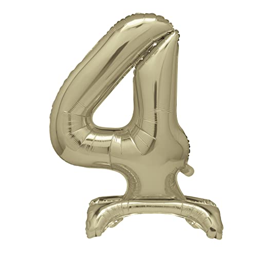 Unique Party 13234 - Riesen Stehen Nummer 4 Ballon - 76 cm - Gold Unique Party 13234 - Riesen Stehen Nummer 4 Ballon - 76 cm - Gold von Unique