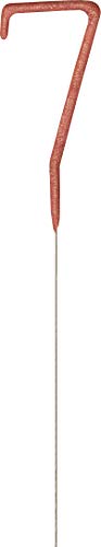 Unique 84237 Geburtstagskuchen-Wunderkerze mit der Zahl 7, 17,8 cm, Rotgold, 1 Stück, Rose Gold, Alter 7 von Unique