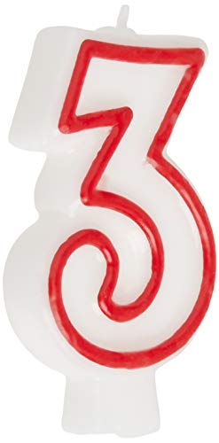 Unique Party Supplies 360-3 Geburtstagskerze - Zahl 3 Unique Party Supplies 360-3 Geburtstagskerze - Zahl 3 von Unique