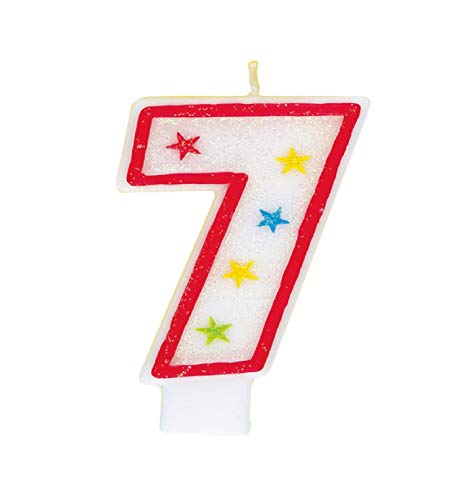 Unique Party Supplies 37317 Glitzernde Zahl 7 Geburtstagskerze und "Happy Birthday"-Kuchendekoration Unique Party Supplies 37317 Glitzernde Zahl 7 Geburtstagskerze und "Happy Birthday"-Kuchendekoration von Unique