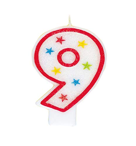 Unique Party Supplies 37319 Glitzernde Zahl 9 Geburtstagskerze und "Happy Birthday"-Kuchendekoration Unique Party Supplies 37319 Glitzernde Zahl 9 Geburtstagskerze und "Happy Birthday"-Kuchendekoration von Unique