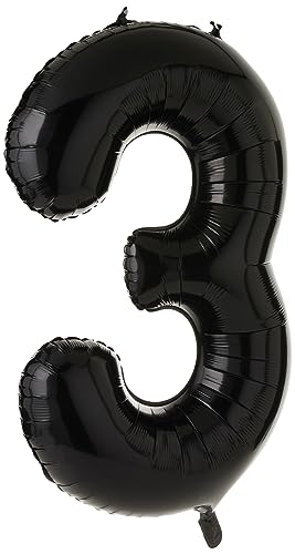 Unique Party Supplies 55863 Riesenzahl 3 Luftballon - 86 cm - Schwarz Unique Party Supplies 55863 Riesenzahl 3 Luftballon - 86 cm - Schwarz von Unique